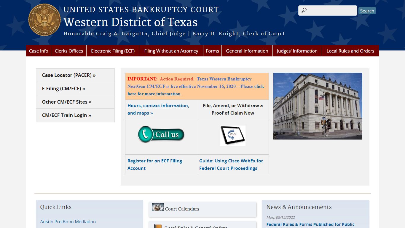 Western District of Texas | United States Bankruptcy Court